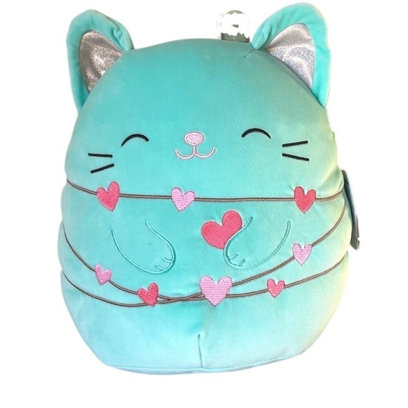 Charisma Other - Squishmallows Charisma Mint Cat 12 Inch Heart String Lights 2024 Plushy NWT